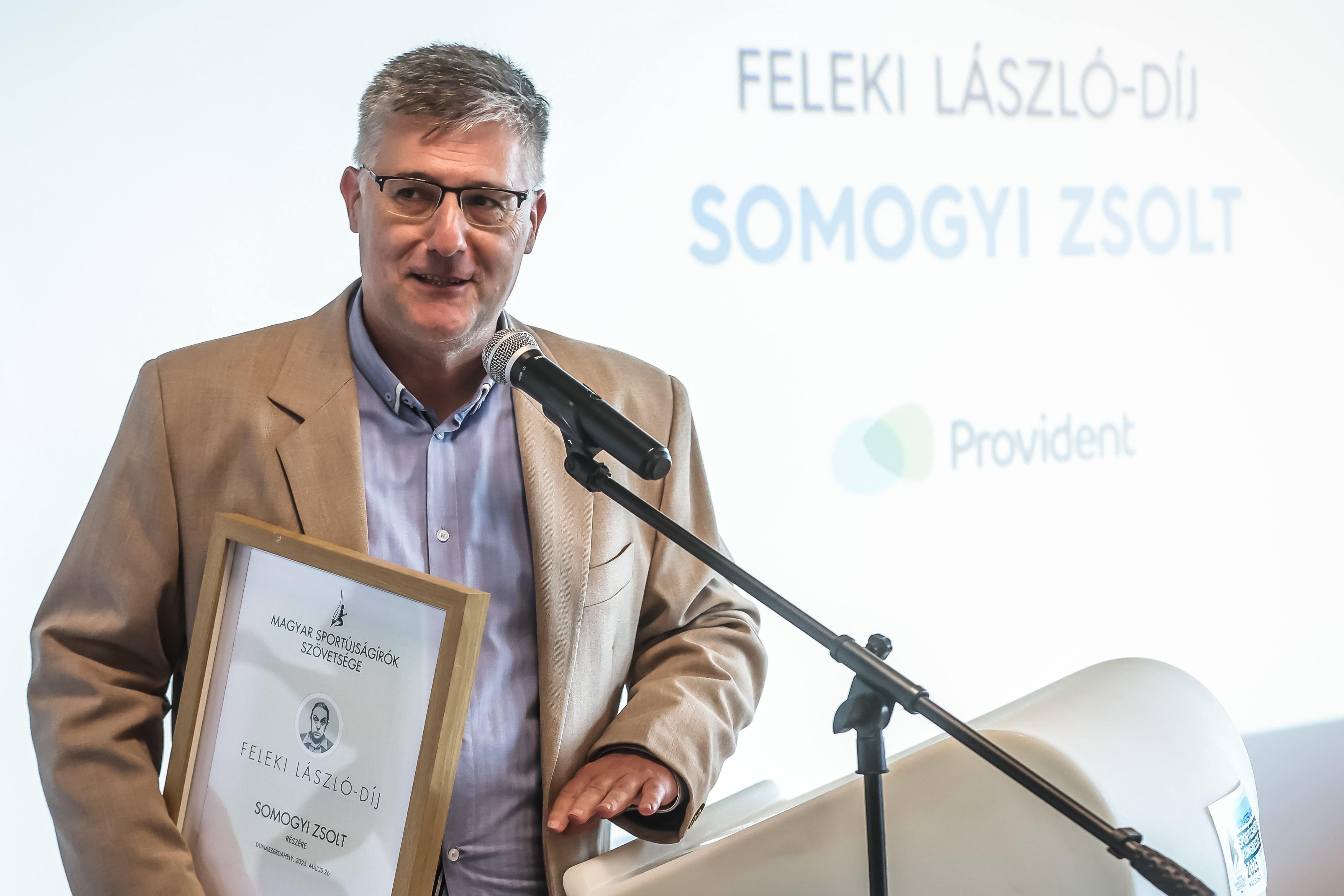 Somogyi Zsolt Feleki László-díjat kapott Dunaszerdahelyen